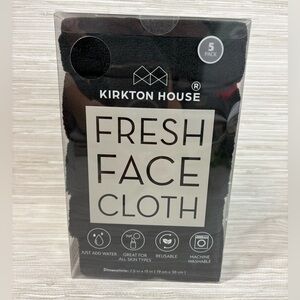 🆕 KIRKTON HOUSE ✨ Black Fresh Face Cloth 5-Pack NWT